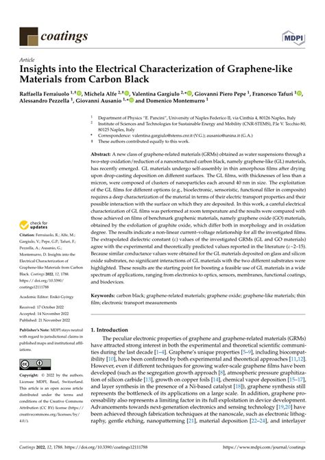 carlo versace|New Insight into the Characterization of Graphene .